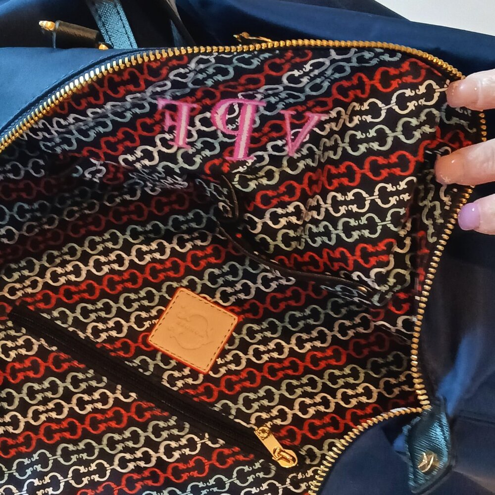 C Wonder Nylon Oversized Blue Handbag EUC - Picture 2 of 9